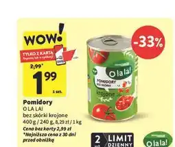 Intermarche Pomidory OLALA! krojone bez skórki oferta