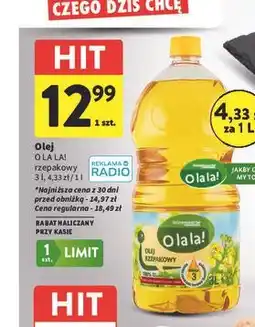 Intermarche Olej rzepakowy O LA LA! oferta