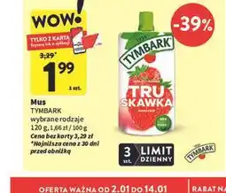 Intermarche Mus truskawkowy TYMBARK wybrane rodzaje oferta