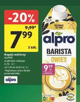 Intermarche Napój owsiany Alpro Barista oferta