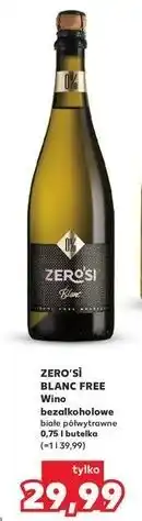 Kaufland Wino Zero'si Blanc Free oferta