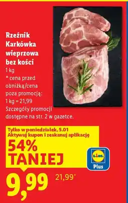 Lidl Rzeźnik Karkówka wieprzowa bez kości oferta