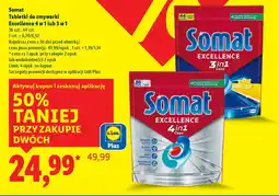 Lidl Somat Tabletki do zmywarki Excellence 4 w 1 lub 3 w 1 oferta