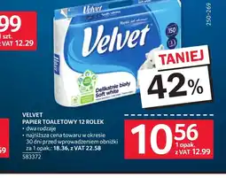 Selgros Papier toaletowy Velvet oferta