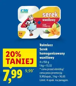 Lidl Serek homogenizowany waniliowy oferta