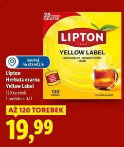 Lidl Herbata czarna Yellow Label oferta