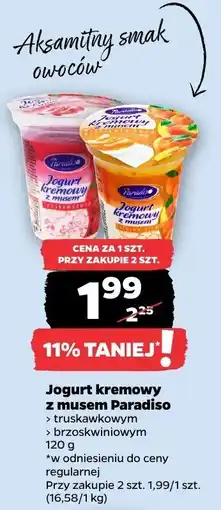 Netto Jogurt kremowy z musem truskawkowym oferta