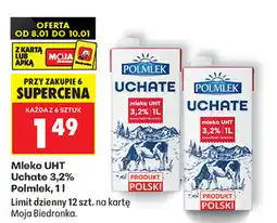 Biedronka Mleko UHT Łaciate 3,2% Polmlek oferta