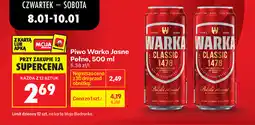 Biedronka Piwo Warka Jasne Pełne, 500 ml (puszka) oferta
