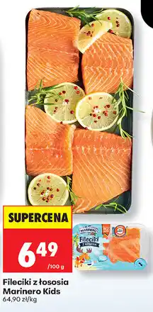 Biedronka Fileciki z łososia Marinero Kids oferta