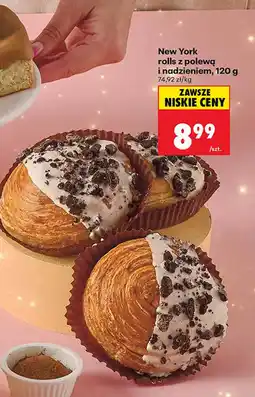 Biedronka New York rolls z polewą i nadzieniem oferta