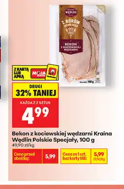 Biedronka Bekon z kociewskiej wędzarni Kraina Wędlin Polskie Specjały oferta