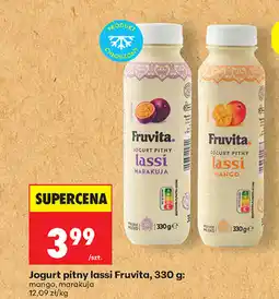 Biedronka Jogurt pitny lassi Fruvita, 330 g (mango, marakuja) oferta