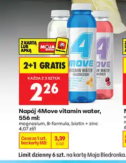 Biedronka Napój 4Move vitamin water oferta