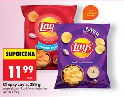 Biedronka Lay's Chipsy (paprykowe, kurki w śmietanie) oferta