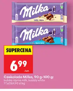 Biedronka Czekolada Milka, 90 g-100 g (bubbly alpine milk, bubbly white) oferta