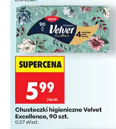 Biedronka Chusteczki higieniczne Velvet Excellence, 90 szt oferta
