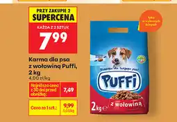 Biedronka Karma dla psa z wołowiną Puffi oferta