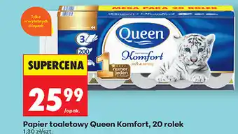 Biedronka Papier toaletowy Queen Komfort, 20 rolek oferta