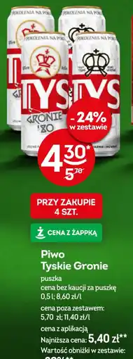 Żabka Piwo Tyskie Gronie oferta
