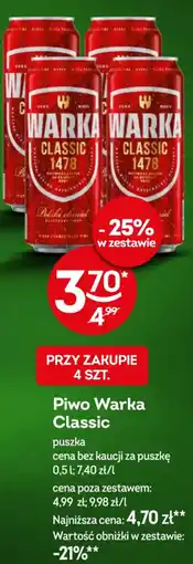 Żabka Piwo Warka Classic oferta