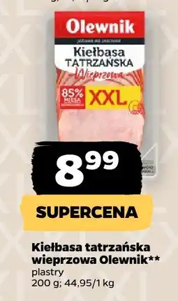 Netto Kiełbasa tatrzańska wieprzowa XXL plastry oferta