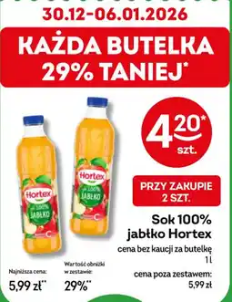 Żabka Sok 100% jabłko Hortex oferta