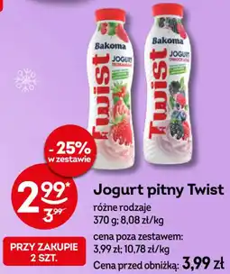 Żabka Bakoma Jogurt pitny Twist oferta