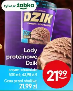 Żabka Dzik Lody proteinowe oferta