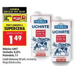 Biedronka Mleko UHT Uchate 3,2% Polmlek, 1l oferta