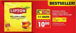 Biedronka Herbata czarna ekspresowa Lipton Yellow Label, 92 torebki oferta