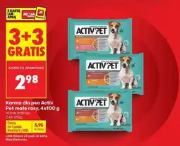 Biedronka Karma dla psa Activ Pet małe rasy, 4x100 g oferta