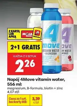 Biedronka Napój 4Move vitamin water, 556 ml oferta