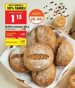 Biedronka Bułka razowa 80 g oferta
