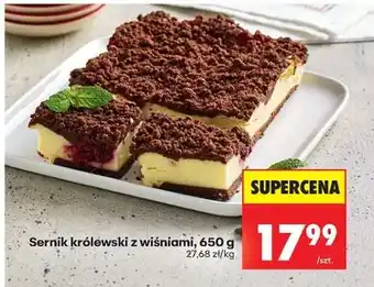 Biedronka Sernik królewski z wiśniami, 650 g oferta