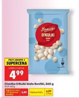 Biedronka Ciastka O!Kulki białe Bonitki, 260 g oferta