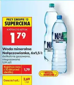 Biedronka Woda mineralna Nałęczowianka, 6x1,5 l oferta