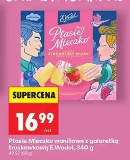 Biedronka Ptasie Mleczko waniliowe z galaretką truskawkową E.Wedel, 340 g oferta