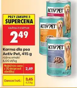 Biedronka Karma dla psa Activ Pet, 415 g oferta
