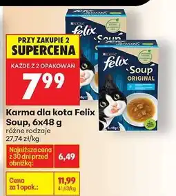 Biedronka Karma dla kota Felix Soup, 6x48 g oferta
