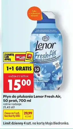 Biedronka Płyn do płukania Lenor Fresh Air, 50 prań, 700 ml oferta