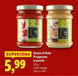 Lidl HOUSE OF ASIA Przyprawy w paście oferta