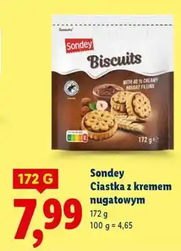Lidl Sondey Ciastka z kremem nugatowym oferta
