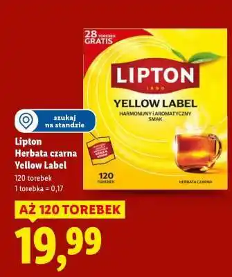 Lidl LIPTON Herbata czarna Yellow Label oferta