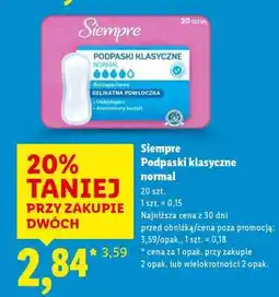 Lidl SIEMPRE Podpaski klasyczne normal oferta