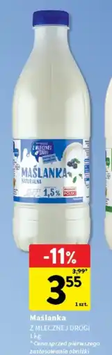 Intermarche Z MLECZNEJ DROGI Maślanka oferta