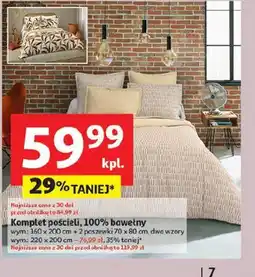Auchan Komplet pościeli 100% bawełny oferta
