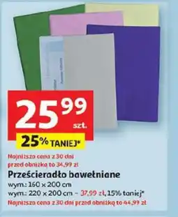 Auchan Prześcieradło bawełniane oferta