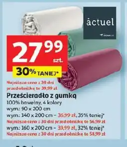 Auchan Actuel Prześcieradło z gumką oferta