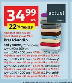 Auchan Actuel Prześcieradło satynowe oferta